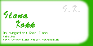 ilona kopp business card